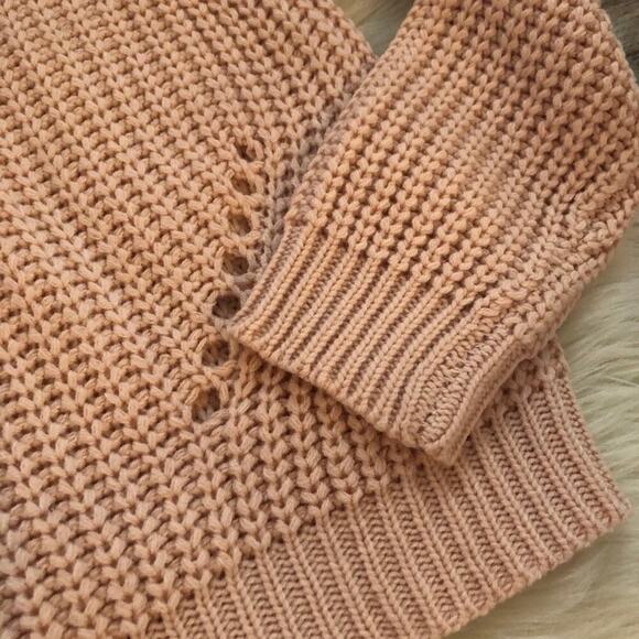 IVY & MAIN Shaker Knit Turtleneck Pink Sweater - Picture 3 of 4